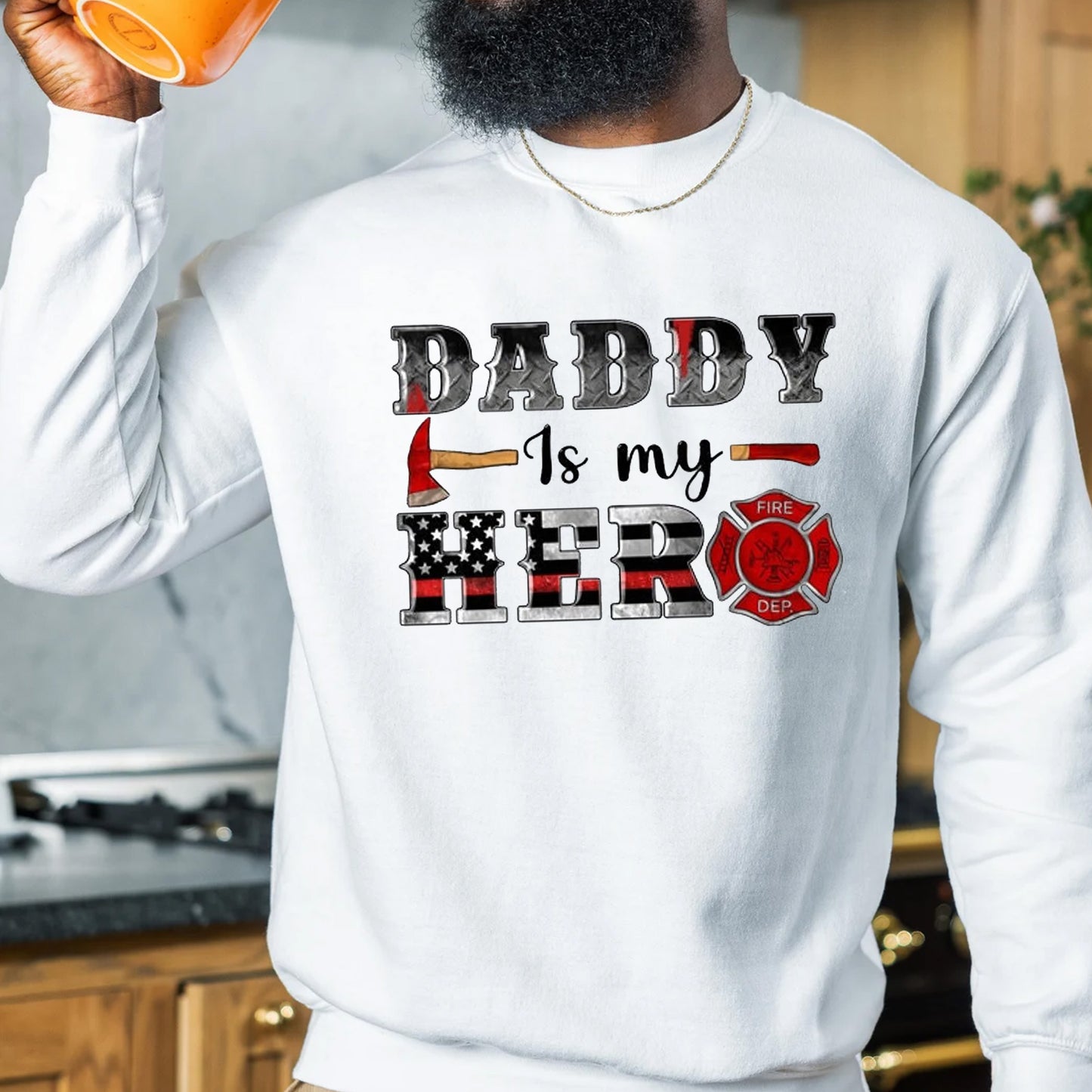 Firefighter Dad Shirt, Daddy is My Hero Tee