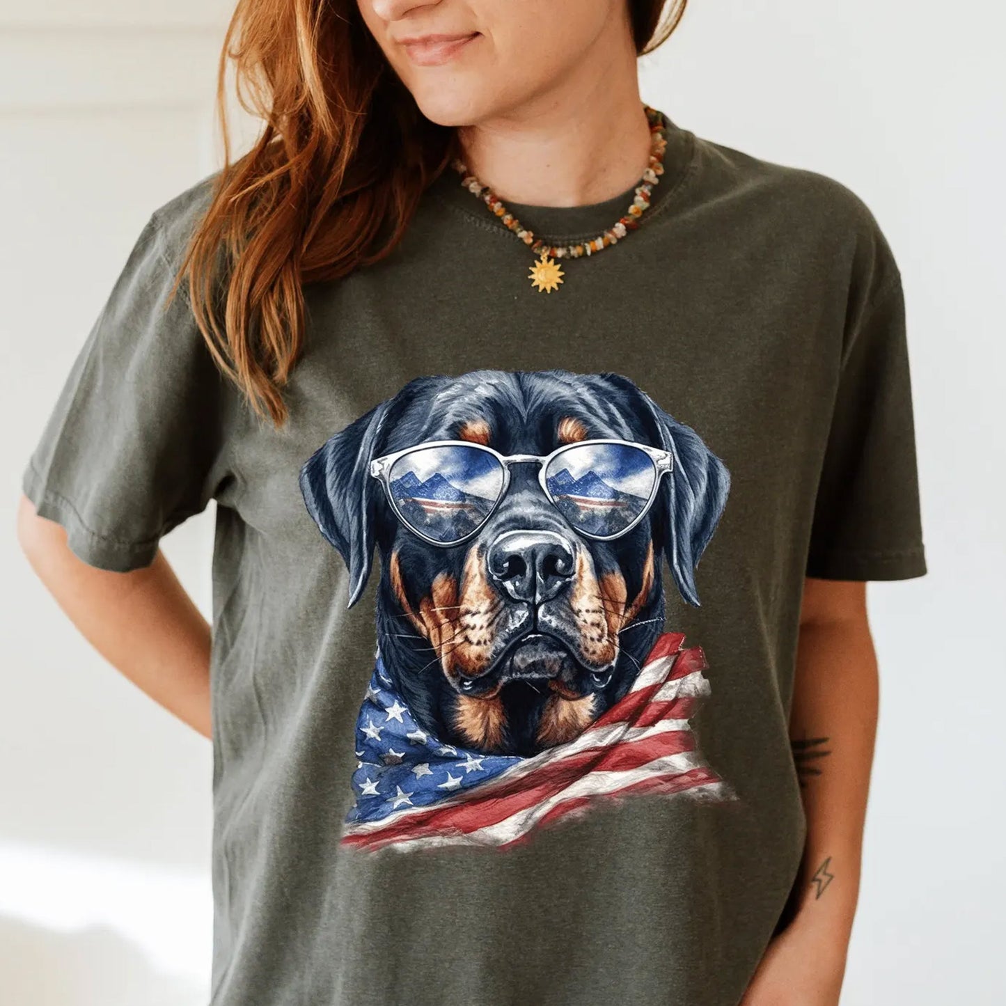 Rottweiler 4th of July Shirt, Patriotic Dog Gift