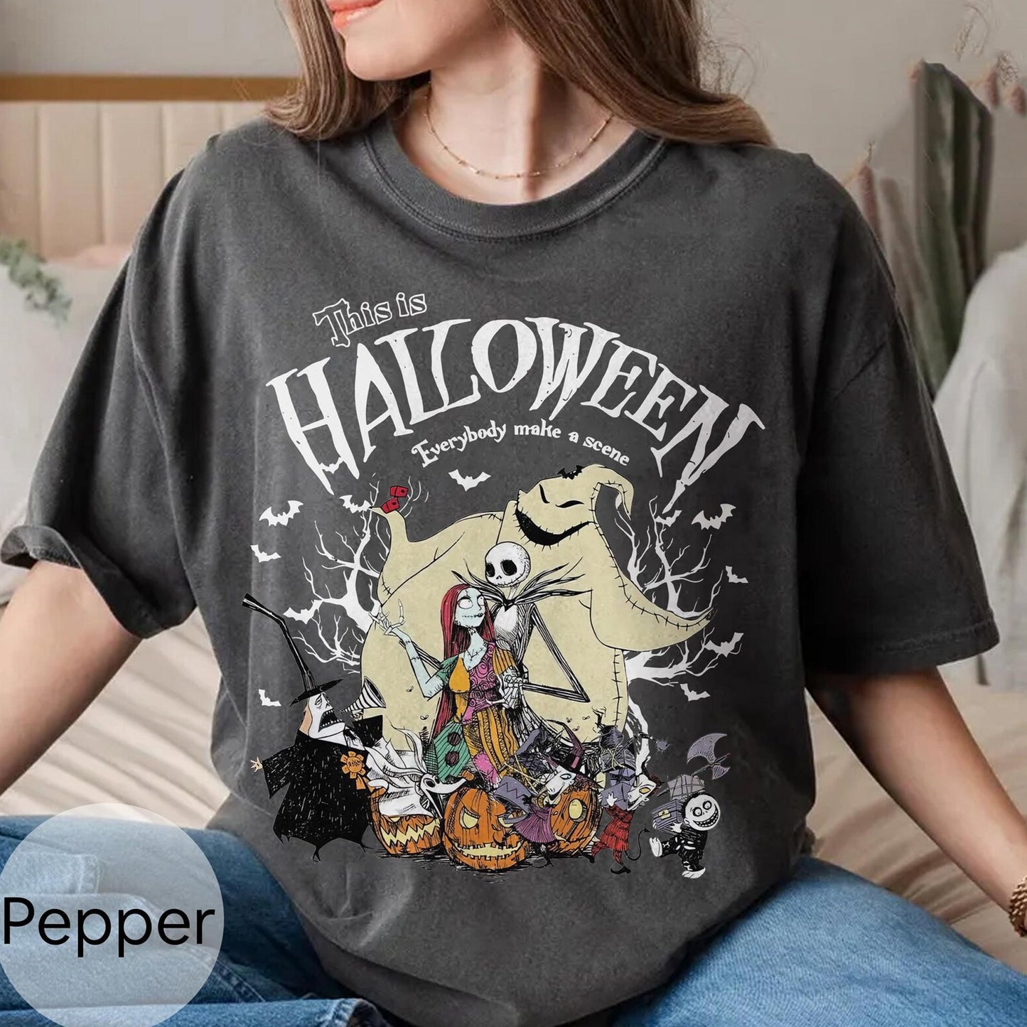 Vintage Jack Skellington Sally Oogie Boogie Tee, Halloween 2026 Tee
