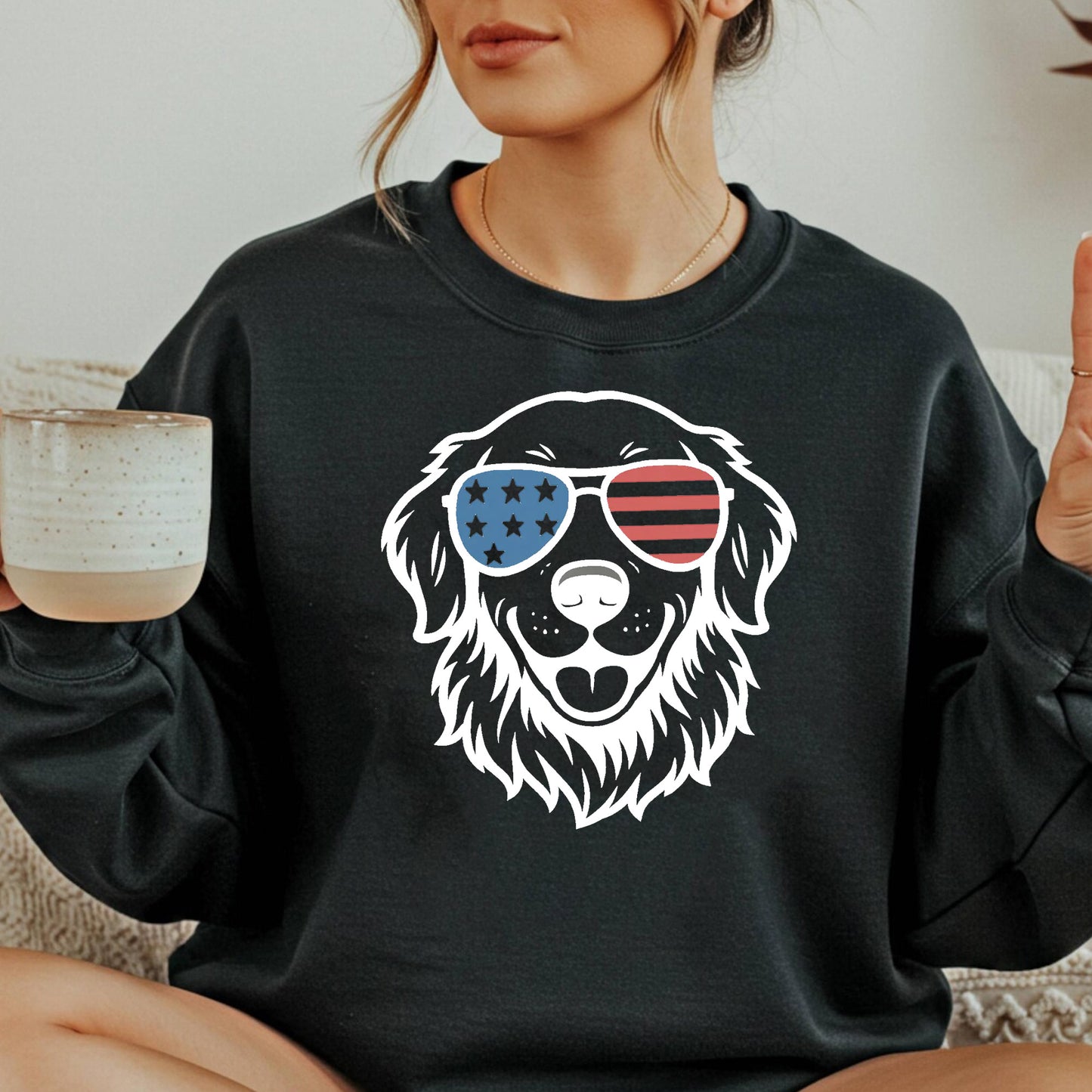 Golden Retriever Shirt, Golden Retriever Gift, Patriotic Dog Shirt