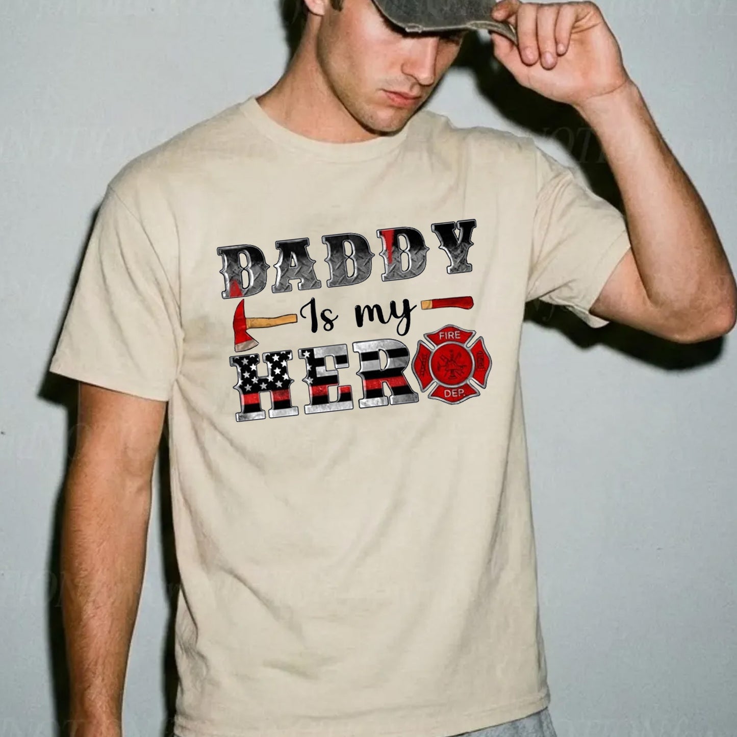 Firefighter Dad Shirt, Daddy is My Hero Tee
