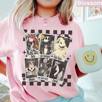 Nightmare Before Christmas Comfort Shirt, Nightmare Characters Tarot Cards Shirt