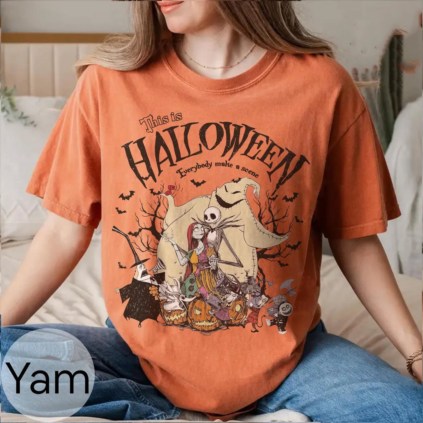 Vintage Jack Skellington Sally Oogie Boogie Tee, Halloween 2026 Tee