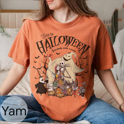 Vintage Jack Skellington Sally Oogie Boogie Tee, Halloween 2026 Tee