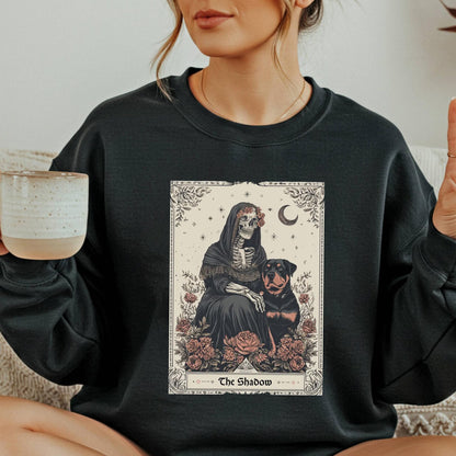 Rottweiler Mama Tee, Gothic Dog Tarot Card Shirt, Gift for Dog Mom