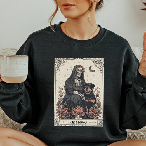 Rottweiler Mama Tee, Gothic Dog Tarot Card Shirt, Gift for Dog Mom