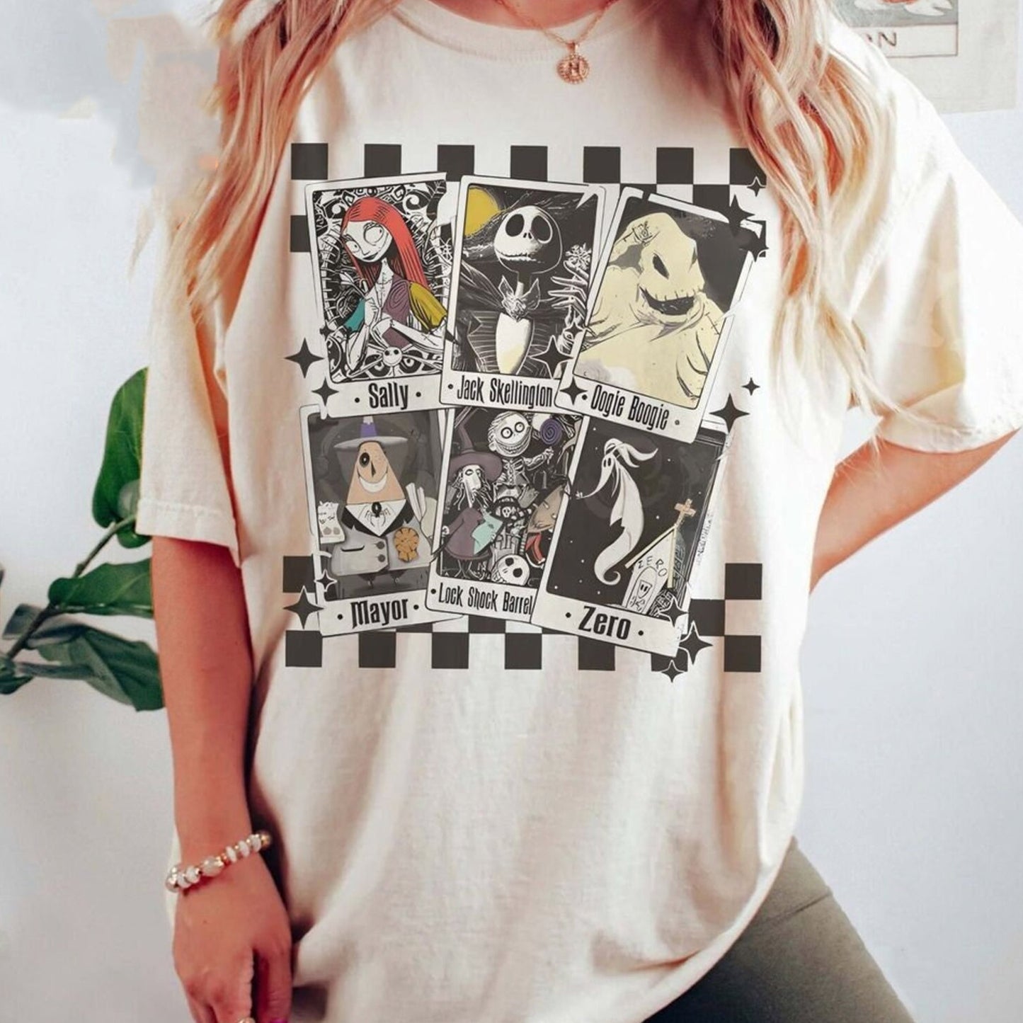 Nightmare Before Christmas Comfort Shirt, Nightmare Characters Tarot Cards Shirt
