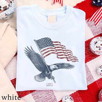 USA 250th Anniversary Eagle Flag Shirt, Patriotic America Freedom Tee