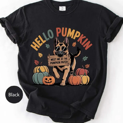 German Shepherd Fall Shirt: Hello Pumpkin Dog Mom t shirt