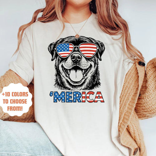 Rottweiler America Shirt, Patriotic Dog Lover Tee