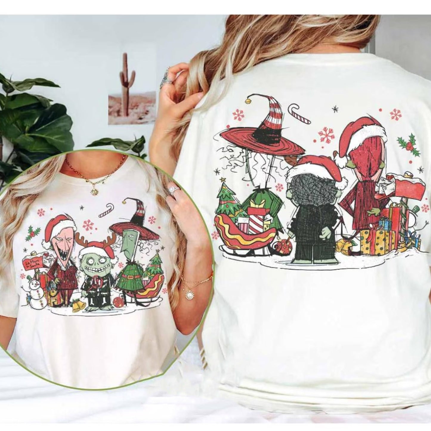 Two-sided Lock Shock Barrel Santa Nightmare Christmas Comfort Shirt