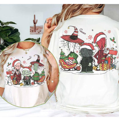 Two-sided Lock Shock Barrel Santa Nightmare Christmas Comfort Shirt