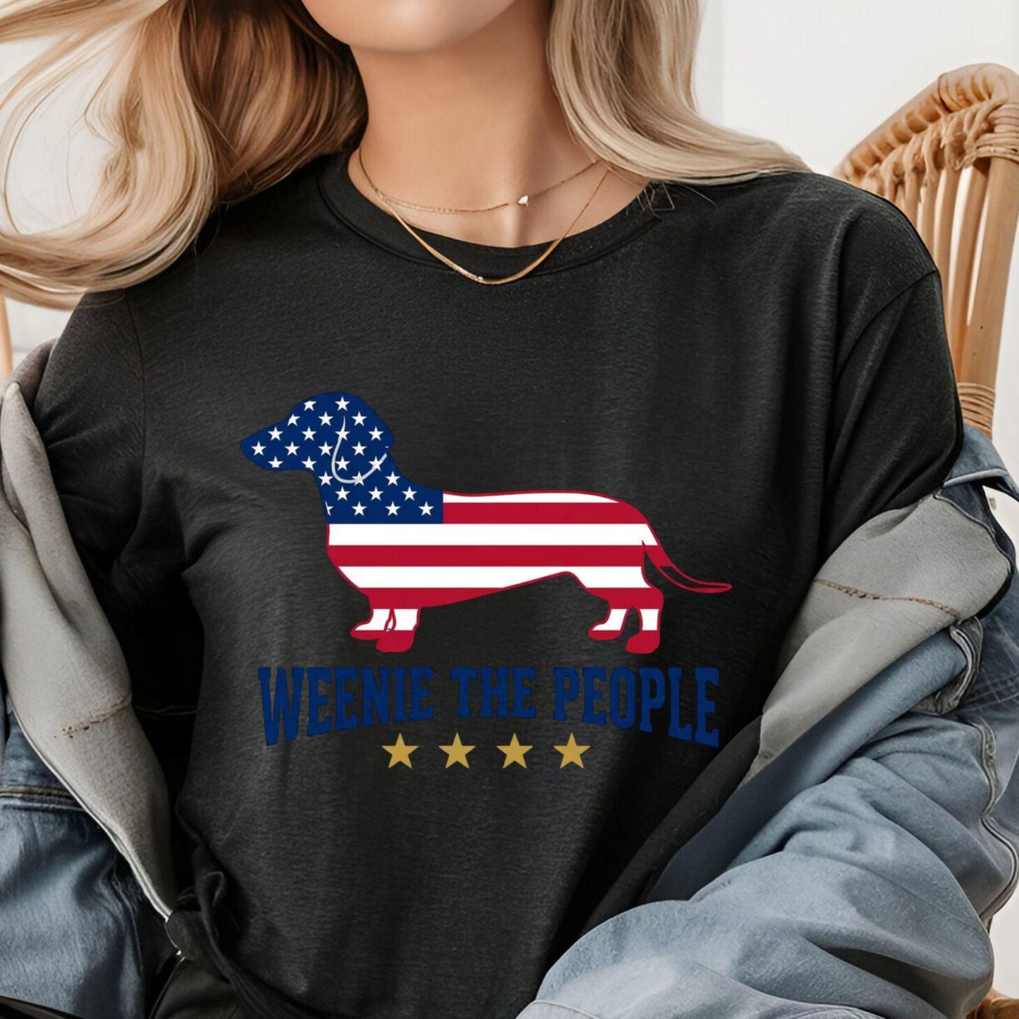 Weenie The People Shirt, Patriotic Dachshund Shirt