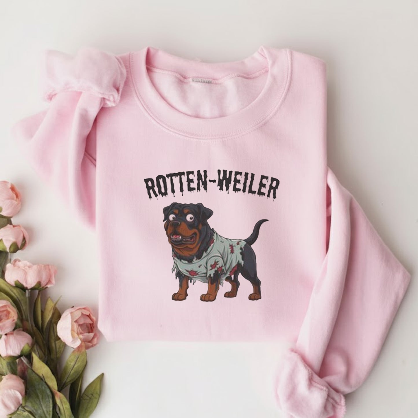 Rotten-Weiler Rottweiler Halloween Hoodie, Spooky Dog Lover Tee