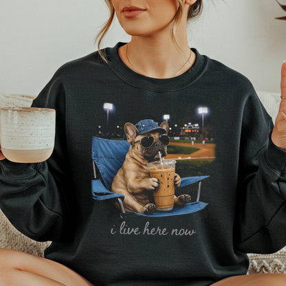 French Bulldog I live Here Now Pug Shirt