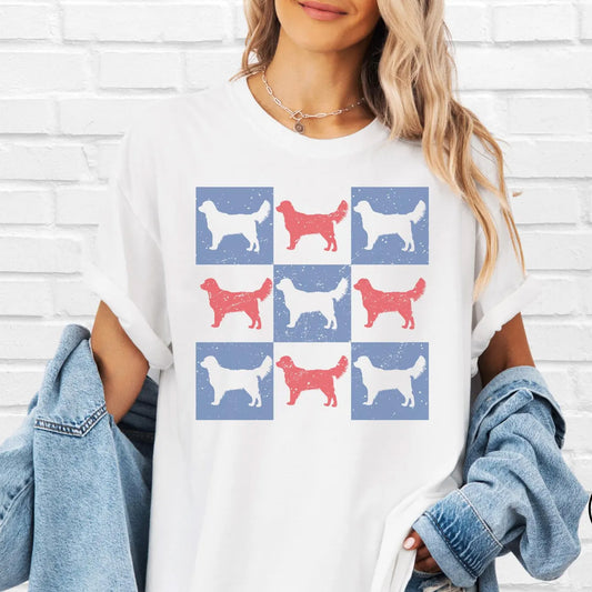 Golden Retriever Dog 4th of July Shirt