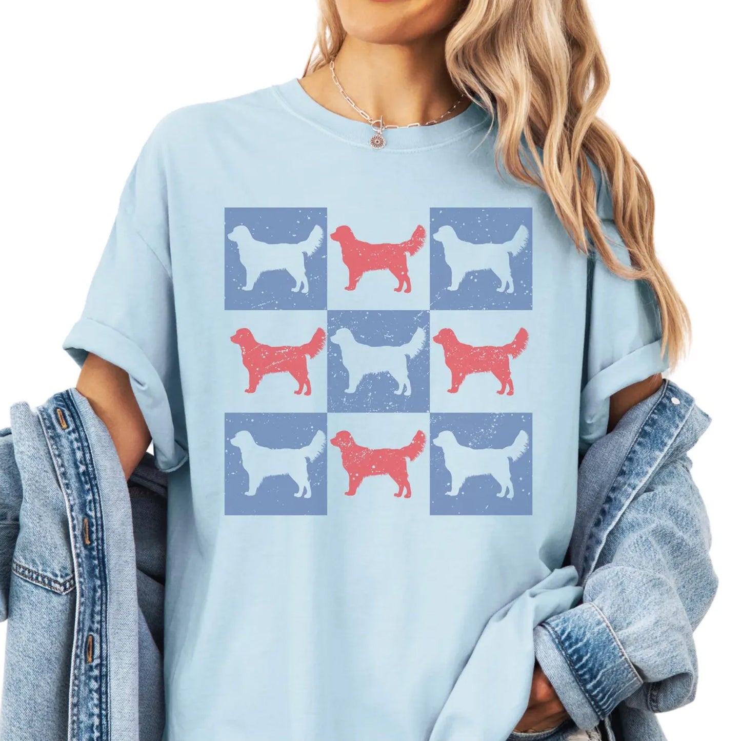 Golden Retriever Dog 4th of July Shirt