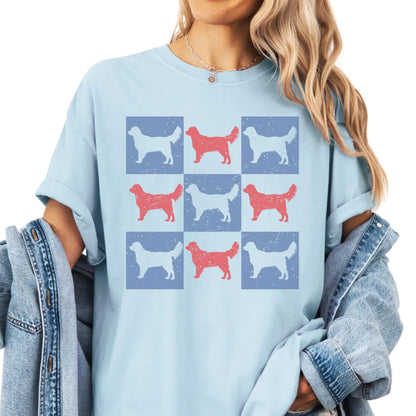Golden Retriever Dog 4th of July Shirt