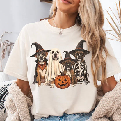 Halloween Boxer Shirt Halloween Dog Mom Ghost Dog Sweatshirt