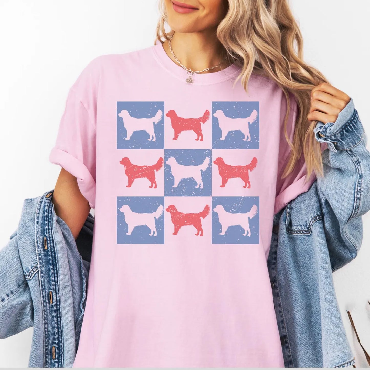Golden Retriever Dog 4th of July Shirt