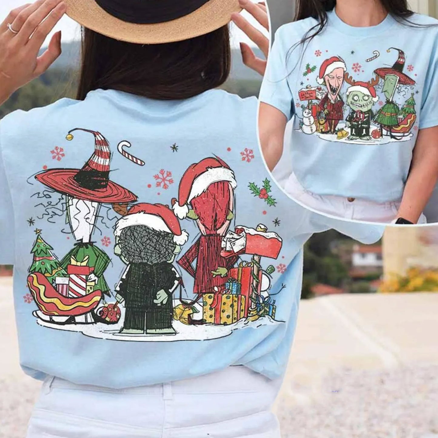 Two-sided Lock Shock Barrel Santa Nightmare Christmas Comfort Shirt