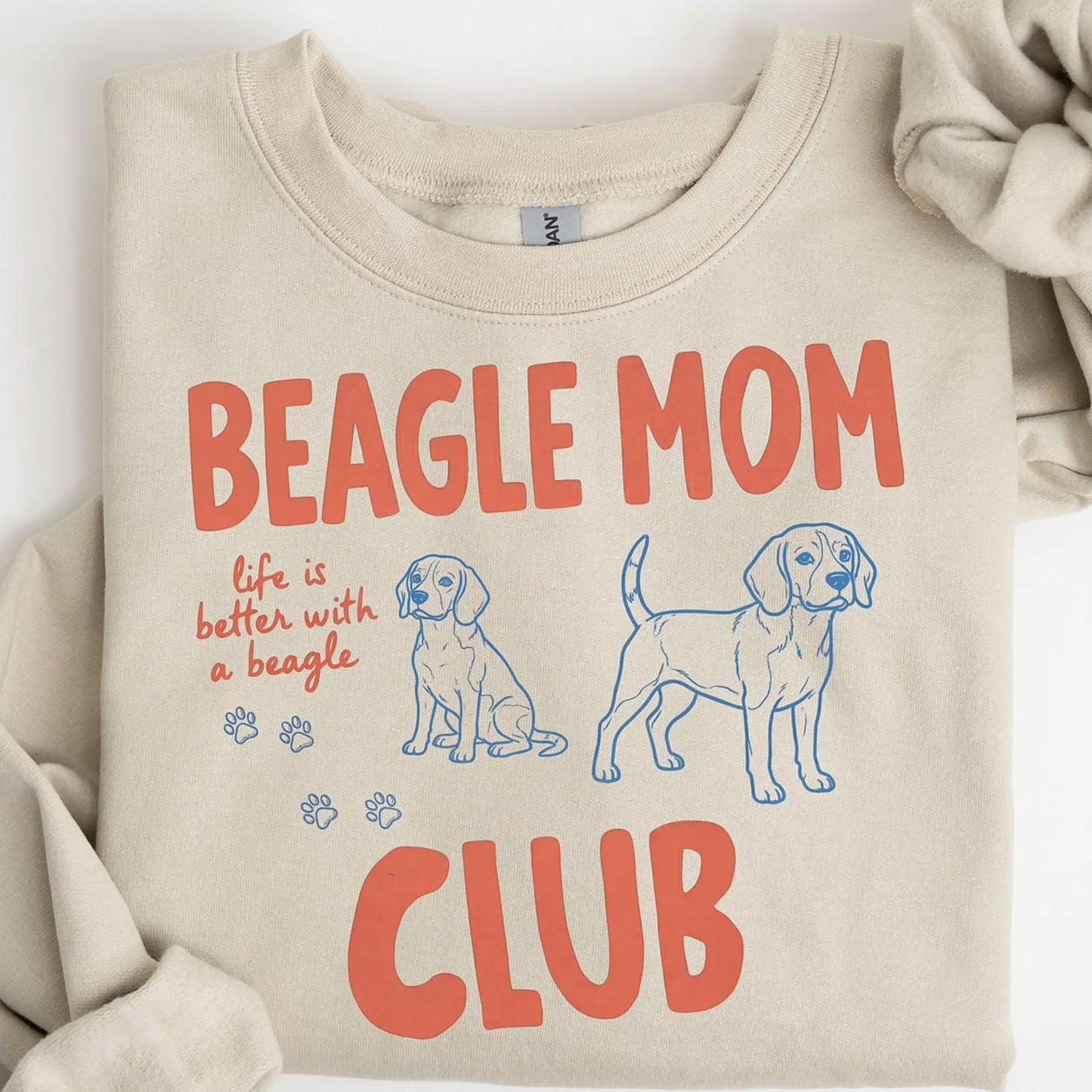 Beagle Dog Mom Club Sweatshirt, Gift for Dog Lovers, Pet Lover Gift