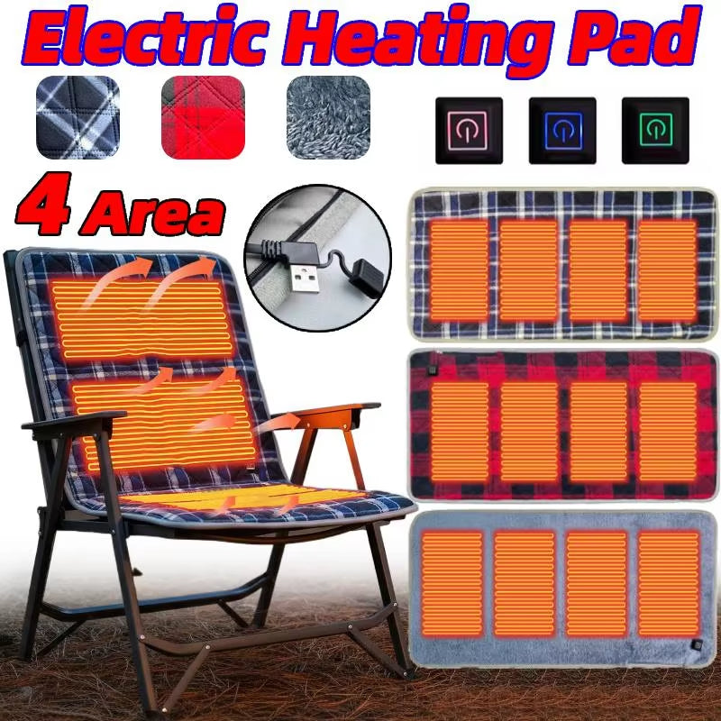 Manto™ USB Heated Seat Pad – Foldable 3-Level Temperature Camping Cushion
