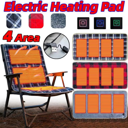 Manto™ USB Heated Seat Pad – Foldable 3-Level Temperature Camping Cushion