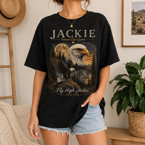 Jackie the Eagle Tribute Tee, Big Bear Bald Eagle Memorial Shirt