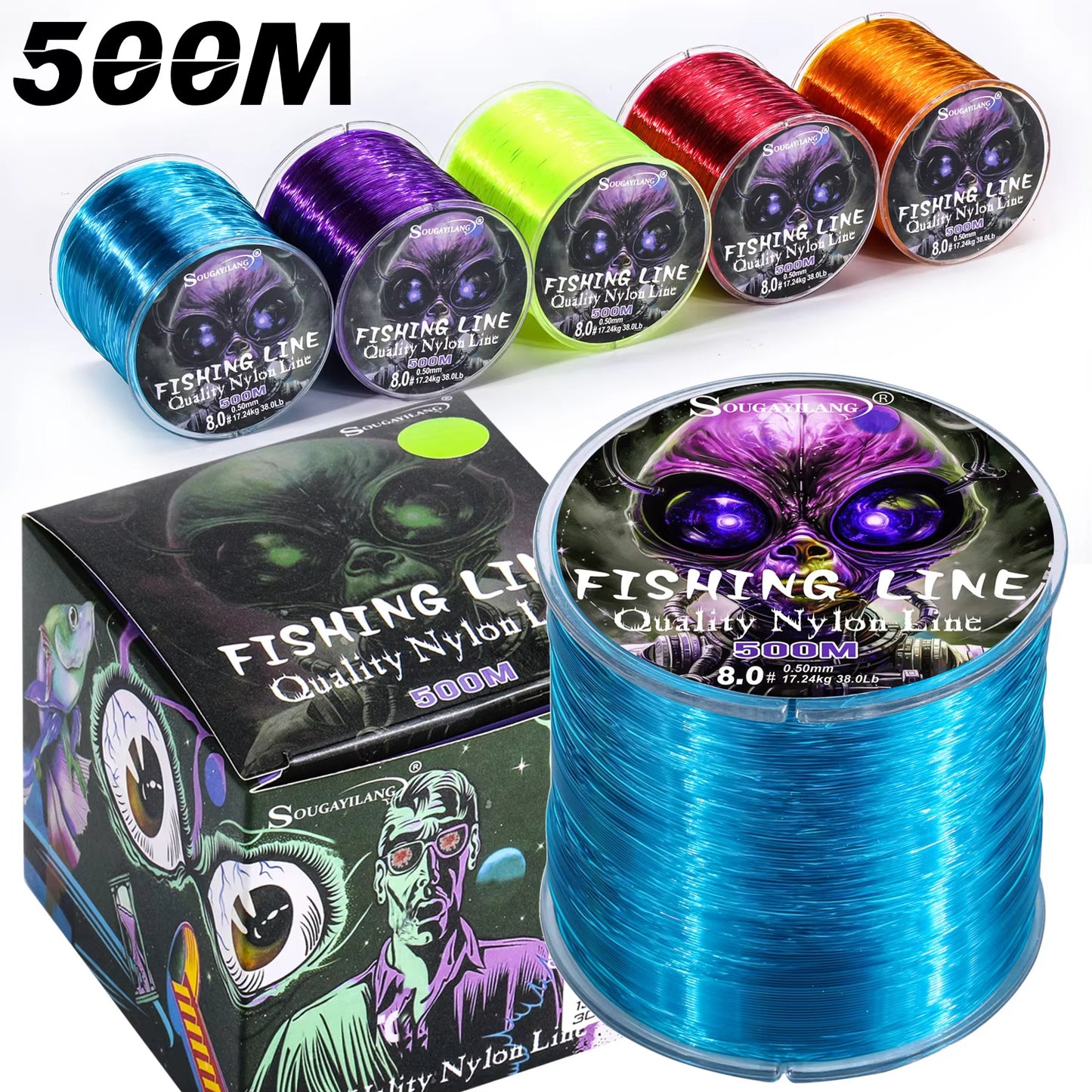 Manto™ 500M High-Strength Nylon Fishing Line – Fresh & Saltwater Ready