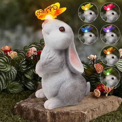 Manto™ Solar Rabbit Garden Statue with LED Light