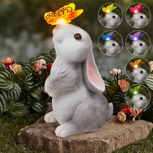 Manto™ Solar Rabbit Garden Statue with LED Light