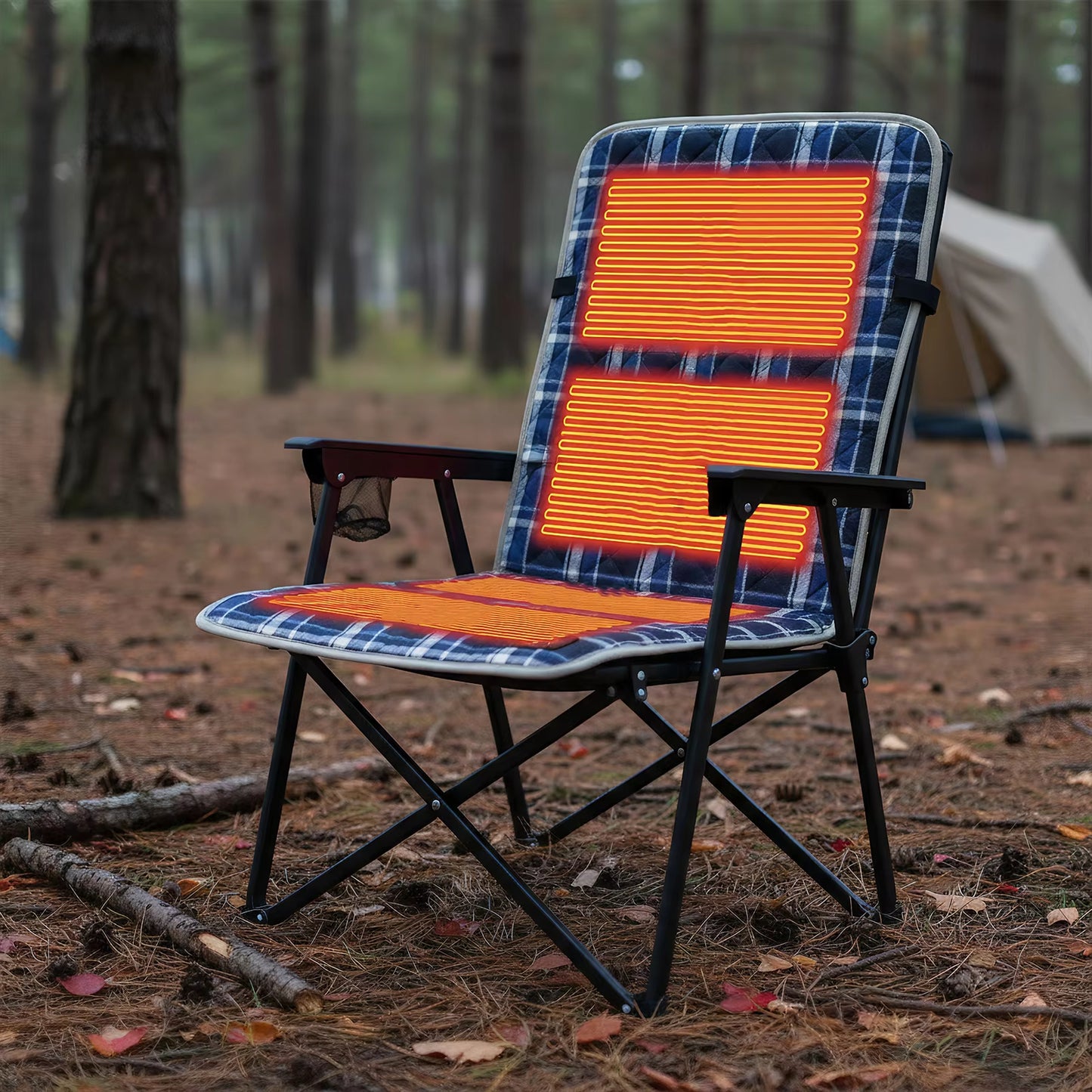 Manto™ USB Heated Seat Pad – Foldable 3-Level Temperature Camping Cushion