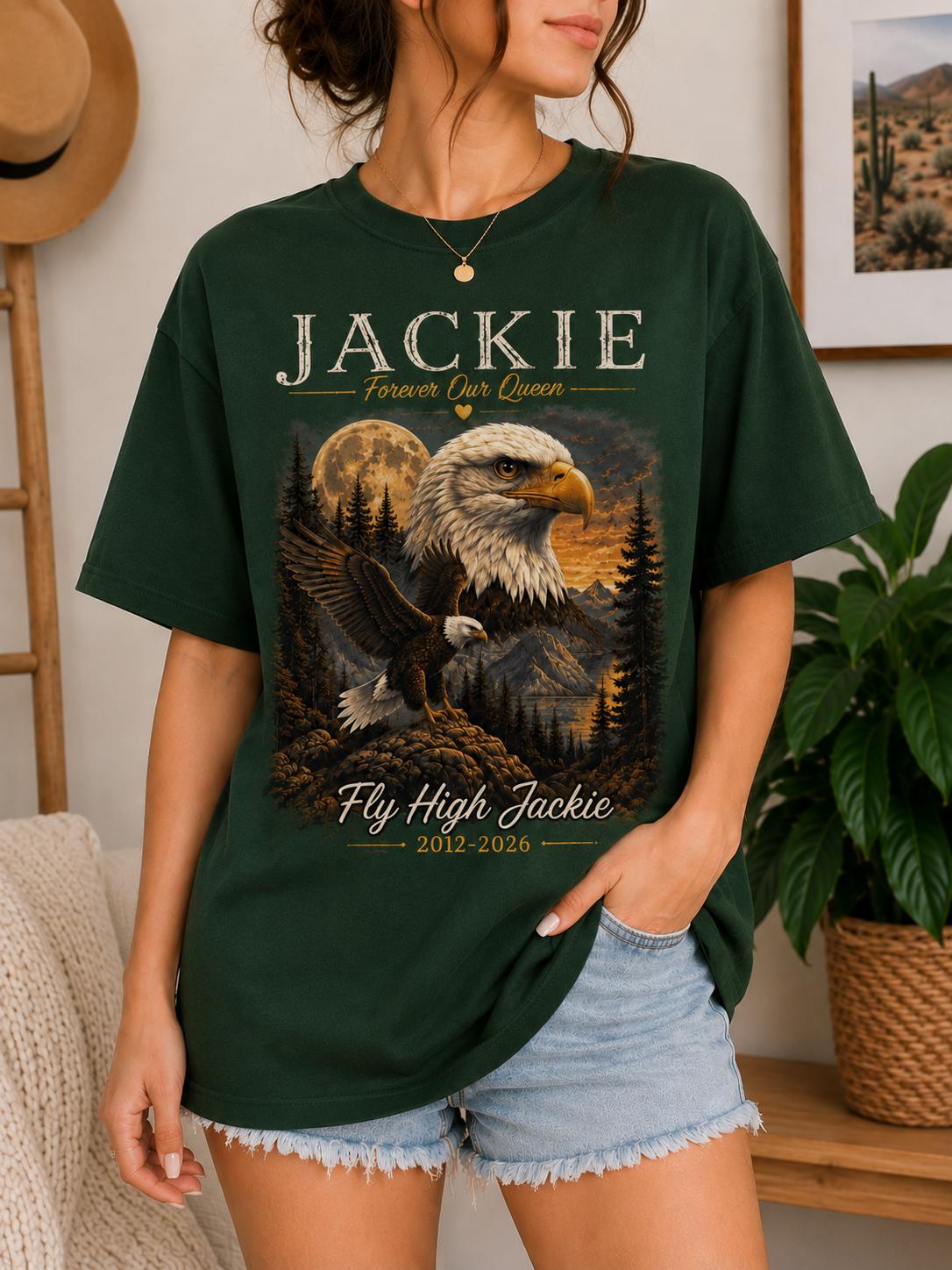 Jackie the Eagle Tribute Tee, Big Bear Bald Eagle Memorial Shirt