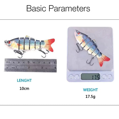 Manto™ 6-Segment Jointed Fishing Lure – 10cm 17.5g Sinking Swimbait Crankbait (1/3/5PCS)
