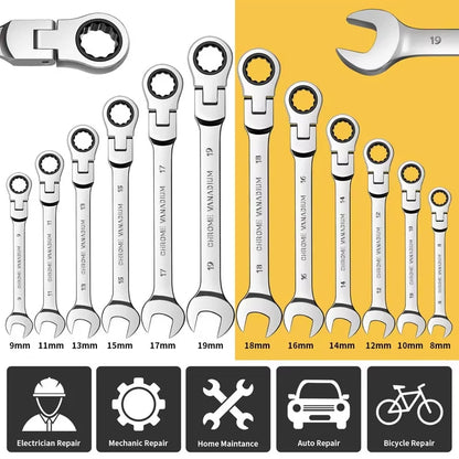 Manto™ 16PCS Dual-Use Ratchet Wrench Set for Car Repair