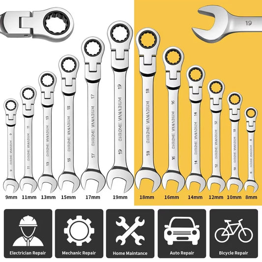Manto™ 16PCS Dual-Use Ratchet Wrench Set for Car Repair