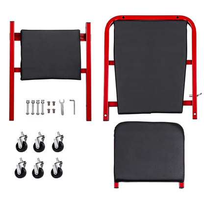 Manto™ 36" 2-in-1 Z Creeper Seat – Rolling Mechanic Stool 300lbs