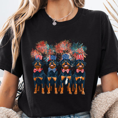 Rottweiler Patriotic 4th of July Tee, USA Dog Shirt