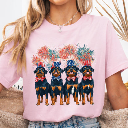 Rottweiler Patriotic 4th of July Tee, USA Dog Shirt
