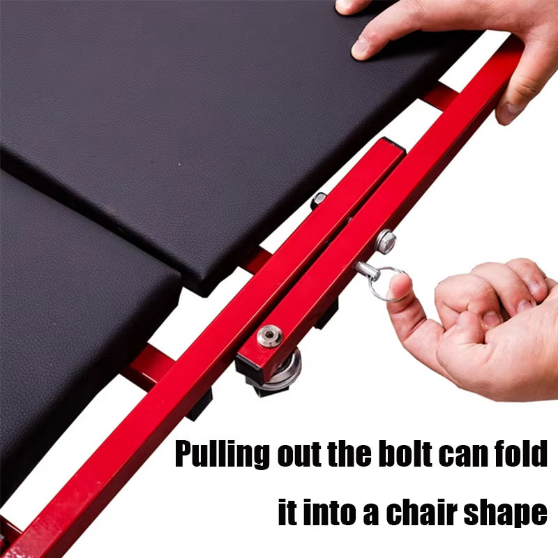 Manto™ 36" 2-in-1 Z Creeper Seat – Rolling Mechanic Stool 300lbs