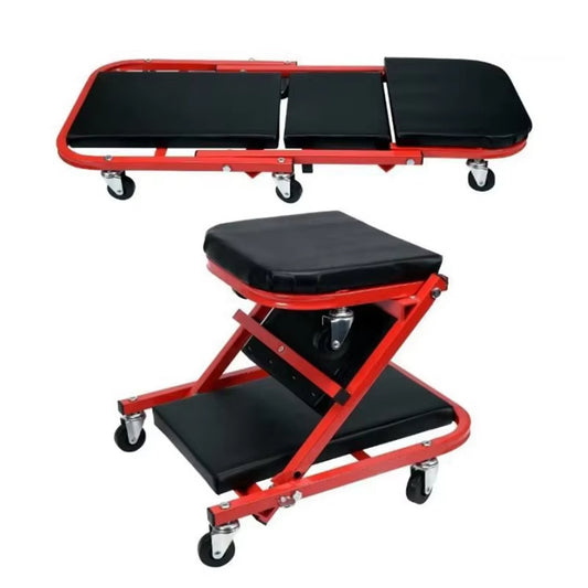 Manto™ 36" 2-in-1 Z Creeper Seat – Rolling Mechanic Stool 300lbs