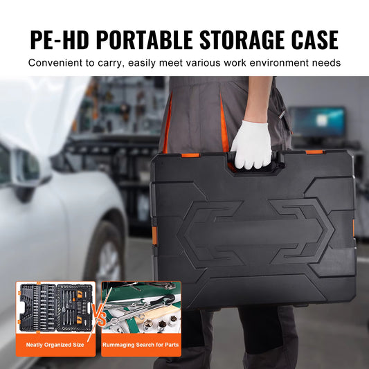 Manto™ 145/205PCS SAE & Metric Mechanic Tool Set with Deep Sockets