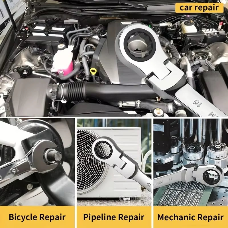 Manto™ 16PCS Dual-Use Ratchet Wrench Set for Car Repair