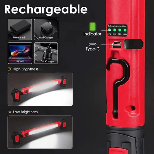 Manto™ Magnetic LED Work Light – 5000mAh Rechargeable Underhood Repair Lamp