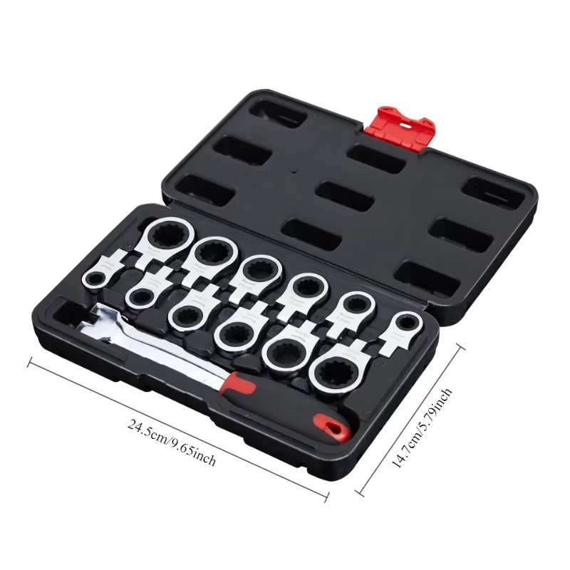 Manto™ 12-in-1 CR-V Ratchet Wrench Set