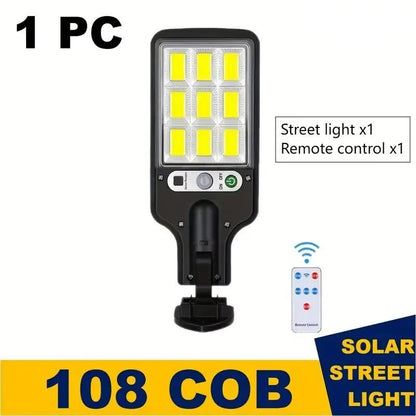 Solar Street Light – 108 LED Motion Sensor with Remote Control