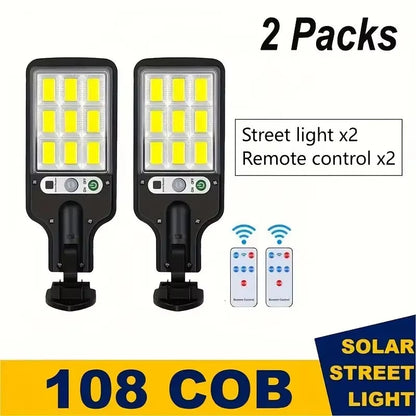 Solar Street Light – 108 LED Motion Sensor with Remote Control