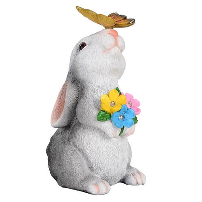 Manto™ Solar Rabbit Garden Statue with LED Light