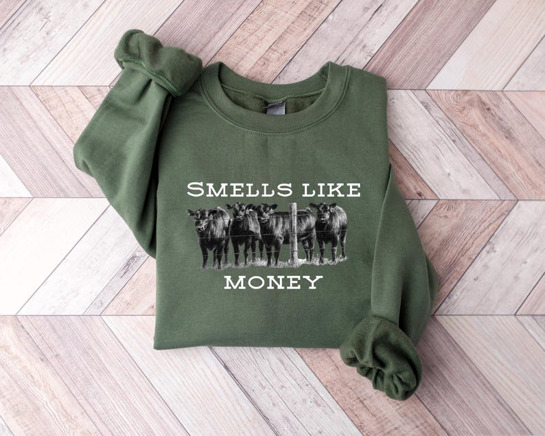 Smells Like Cattle Sweatshirt, Western Cow Shirt, Cattle Hoodie